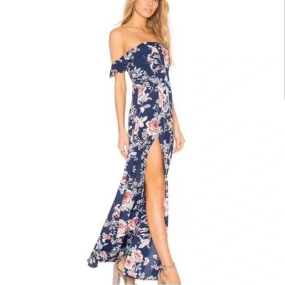 Flynn Skye Bardot maxi dress with slit - Picture 3 of 9